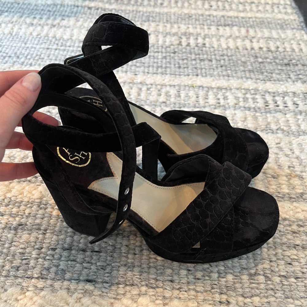 ASH Velvet Black Heels